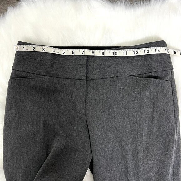 Express Editor Gray Flare Dress Pants Trousers Career Womens Petite Short 4S 4P - Picture 7 of 9